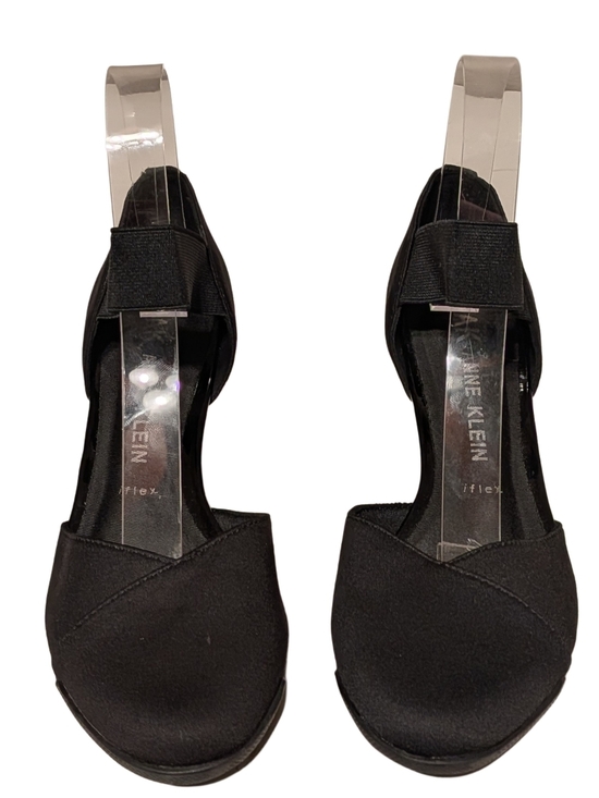 Anne Klein Shoes - Anne Klein iFlex Black Slingback Wedge Heels Womens Size 6.5 M Comfort Shoes